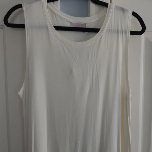 LOGO Layers by Lori Goldstein Sleeves Tunic Top with Accordion Pleated Trim L - Picture 3 of 12